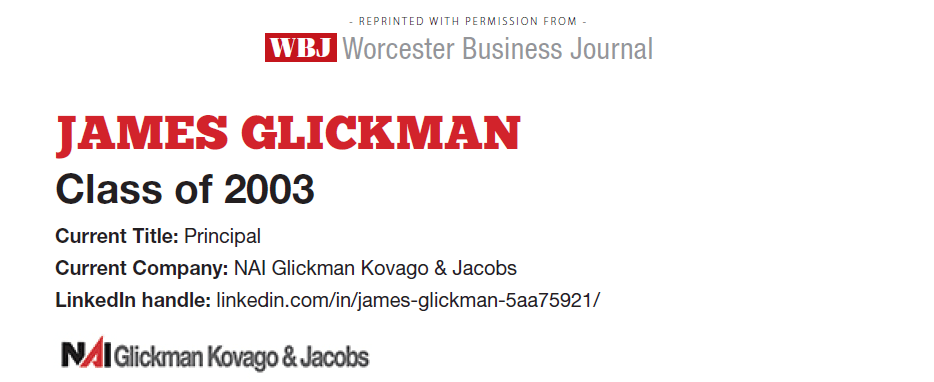 James Glickman 40 Under Forty Alumni Class of 2003