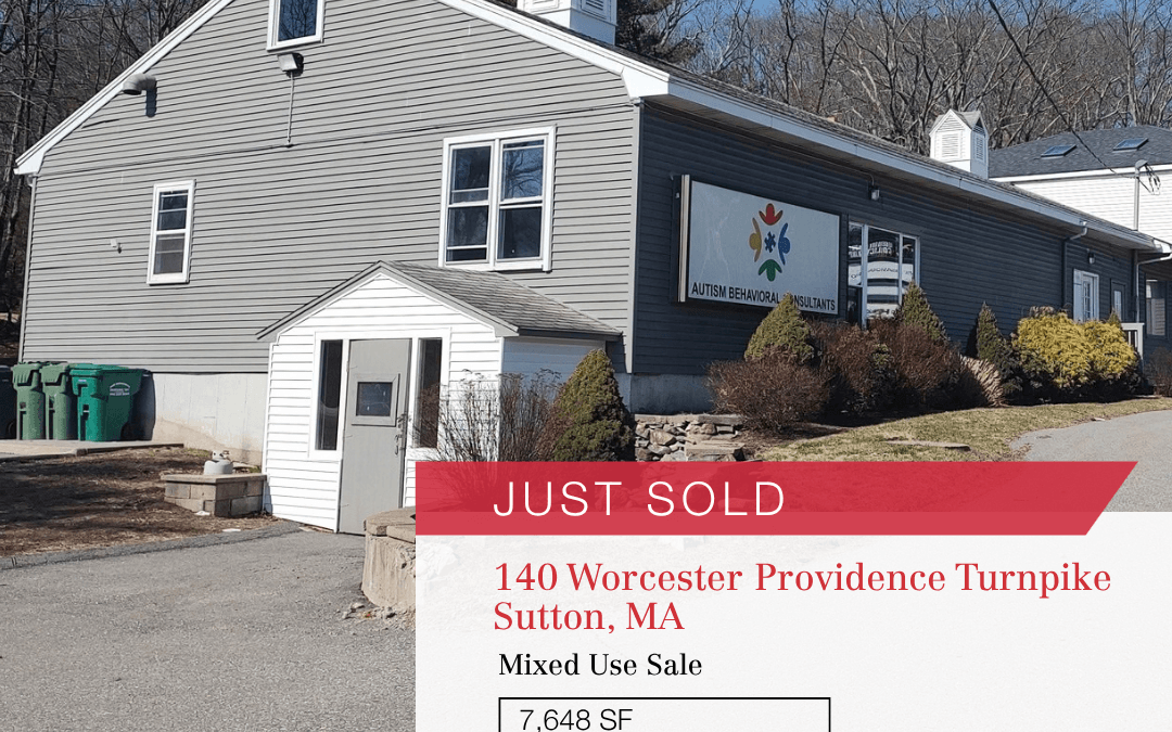 NAI GKJ Brokers sale of 7,648SF building located at 140 Worcester Providence Turnpike in Sutton MA